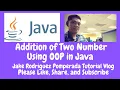 Addition of Two Numbers Using OOP in Java