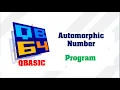 Automorphic Number or Not in QBasic MakeEasy