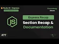 Read Express Documentation Like a Pro Section Summary Middleware Routing Mounting Part