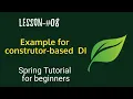 Spring Boot tutorials Spring boot full course - Constructor Based DI with XML