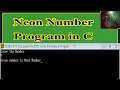 Neon Number program in C