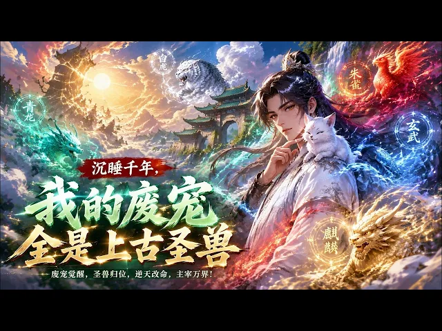 AI漫劇爆款強推 沉睡千年,我的廢寵全是上古聖獸