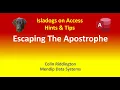 Escaping The Apostrophe
