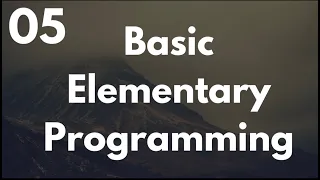 Elementary Programming in Java