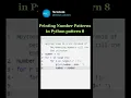 Printing Number Patterns in Python pattern 8