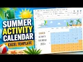 Ready To Use Summer Activity Calendar Template In Excel 365