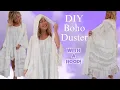 DIY Make Your Own Boho Chic Hooded Ruffled Duster Beach Cover Up