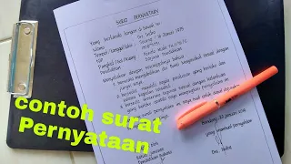 Download Contoh membuat surat pernyataan MP3