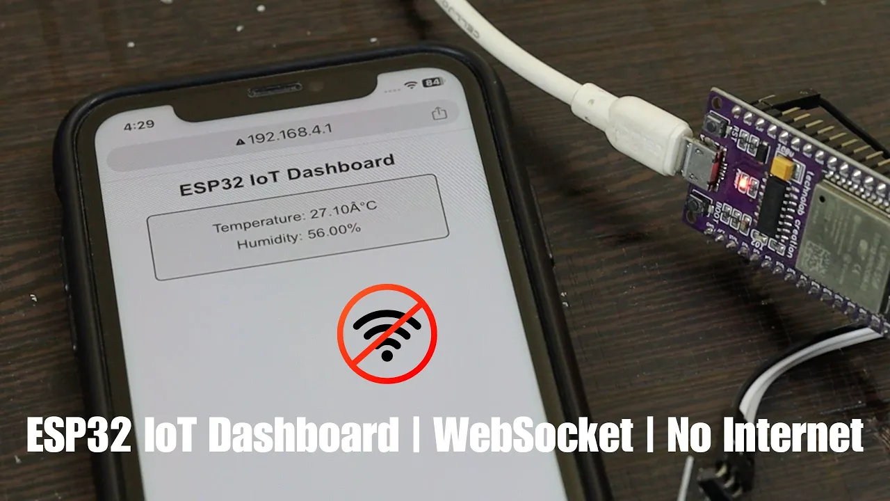 ESP32 Offline IoT Dashboard Using WebSocket | No Internet Required | Real-Time Web Monitoring.