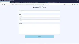 Sending Contact Us form data as Email without involving server Smtpjs and Mailtrap