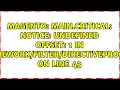 main CRITICAL Notice Undefined offset 1 in