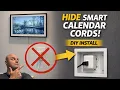 How to Hide Cords Behind a Smart Calendar Echo Show 15 Skylight etc Recessed Outlet Install