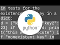Check if a given key already exists in a dictionary