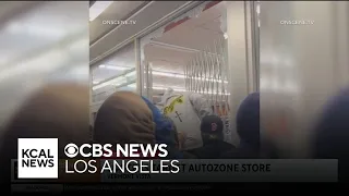 Looters target AutoZone store in South LA