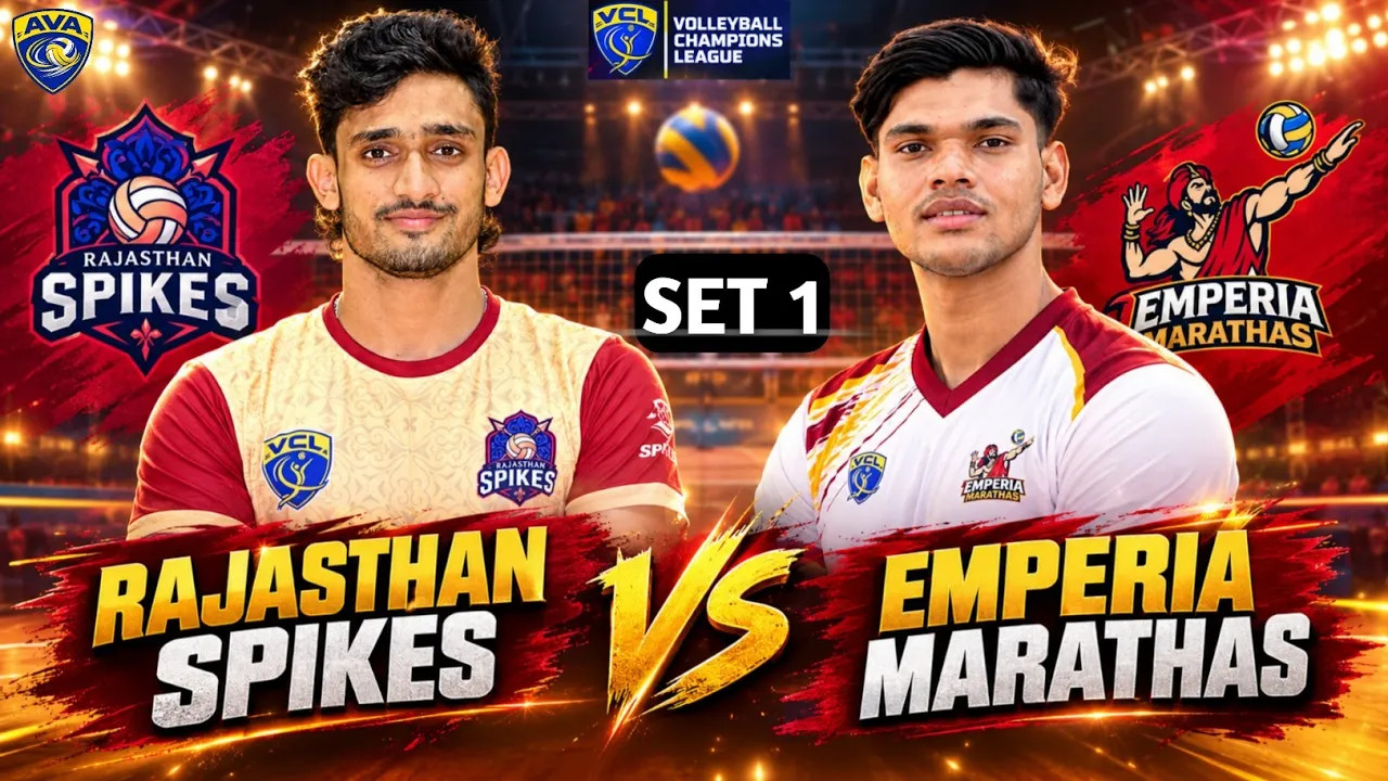 | Highlights SET 1 | Rajasthan Spikers VS Emperia Marathas | VCL | Volleyball champion League |