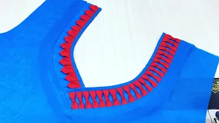 Latest Kurti Neck Design Cutting and Stitching | Designer Suit Neck