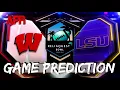 BOWL GAME PREDICTION Wisconsin vs LSU