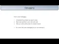 Debugging and exception handling