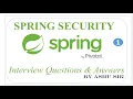 Spring Security in Spring Boot Interview Questions Answers for experienced spring c by Ashu sir