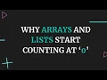 why array index start with zero why list start counting at zero