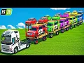 Download Lagu LOADING \u0026 TRANSPORTING FS 25 FIAT MINI CARS, CADILLAC, BUGATTI WITH VOLVO TRUCKS! FS 25