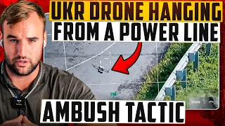 NEW TACTIC! Ukrainian Drones are Hung from the Power lines in Stand By Mode