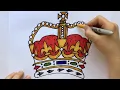 How to draw Queen Elizabeth II’s Crown 🫅🏼👑