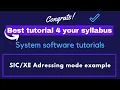 07 System software VTU tutorial Addressing modes examples sic xe