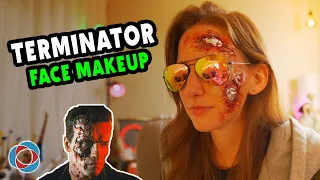 making TERMINATOR face makeup