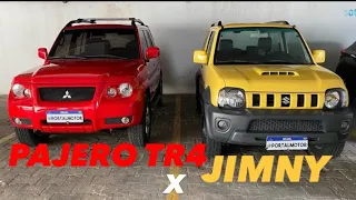COMPARAÇÃO SUZUKI JIMNY X MITSUBISHI PAJERO TR4 FLEX 4x4