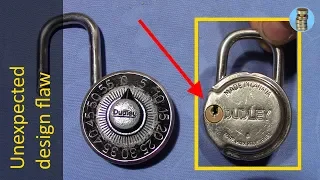 picking 542 An unexpected design flaw of a dial padlock with override option - DUDLEY weirdness