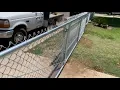 96ft 4ft tall chain link regular 11 gauge with 1 rolling gate 20ft long