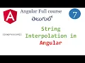 String Interpolation string Interpolation in angular Data binding in Angular Angular tutorials