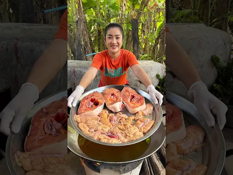 Yummy cut fish cooking