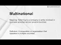 Multinational Meaning