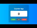 Create a Counter App using HTML CSS JavaScript Beginner Project
