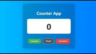 Create a Counter App using HTML CSS JavaScript Beginner Project