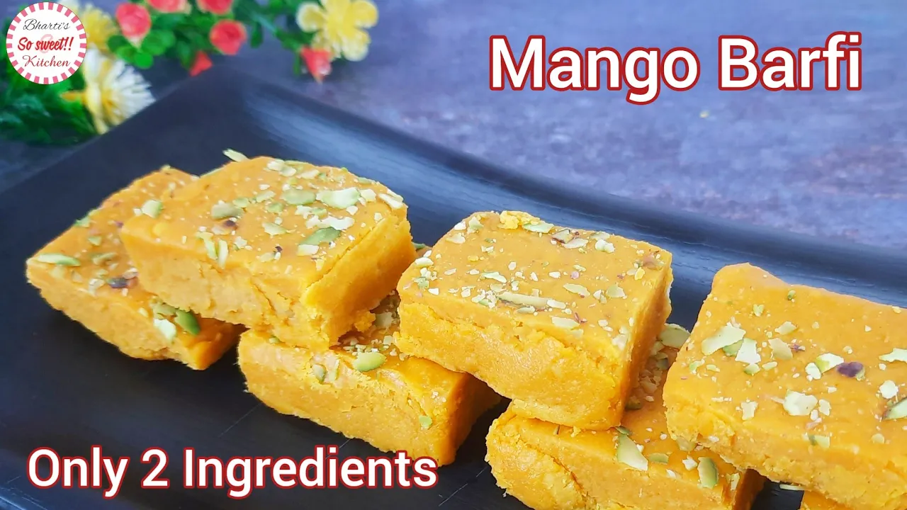 Mango Barfi   Easy & Quick Mango Barfi Recipe    2          