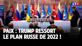 Paix : Trump ressort le plan russe de 2022 !｜LCI