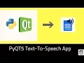 Text-To-Speech Application Offline Using PyQT5 Module In Python