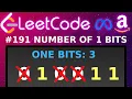 Animated LeetCode 191 Number of 1 Bits Blind 75