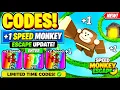 NEW UPDATE 1 Speed Monkey Escape Codes FREE TAIL Roblox
