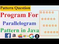 Q22 - Parallelogram Pattern in Java Interview Pattern Question Pattern in Java