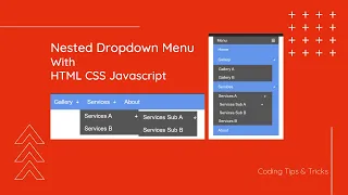 Dynamic Nested Dropdown Menu HTML CSS Javascript Part 1