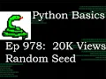 Python Basics Tutorial Random Seed 20K Views