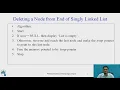 Deleting a Node from end of Singly Linked List