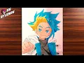 How to Draw and Color X Koruso From Beyblade X Anime Alcohol Marker Anime Art