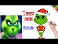 How To Draw A Cute GRINCH Clipart To Draw step by step DL cute things