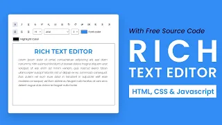 Rich Text Editor With Javascript Step By Step Javascript Project