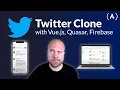 Create a Twitter Clone with Vue js Quasar Framework Firebase for iOS Android Mac Windows